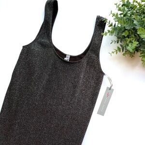 Last Tango | Chocolate Size S/M Lurex Tank NWT